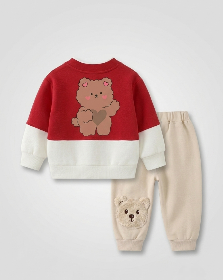 Conjunto bebé 3 piezas ropa infantil con diseño elegante de osito para niño y niña en España