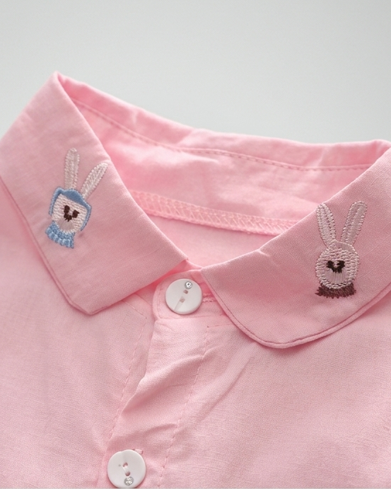 Conjunto niña 3 piezas ropa bebé niña – blusa rosa, chaqueta con conejo y pantalón vaquero con mariposas en España