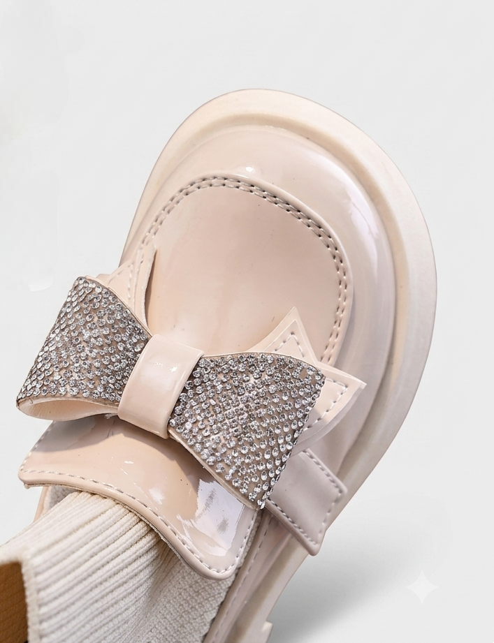 Zapato Lujo Niña Cristales y Lazo
