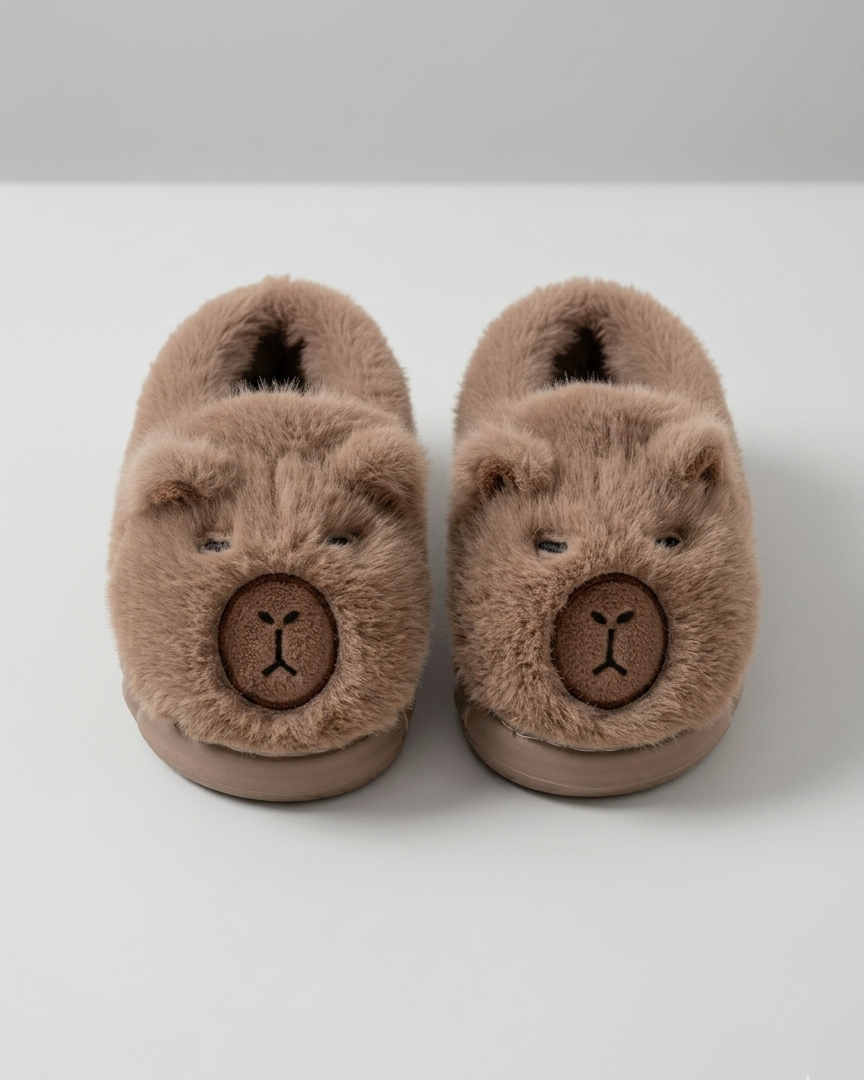 Pantuflas de invierno cálidas con diseño de oso para niños en España