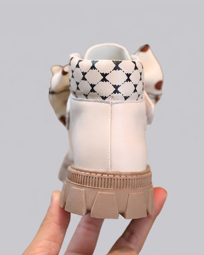 Botas Niña Invierno Lazo Lunares
