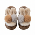 Pantuflas de invierno cálidas para niños con peluche suave y bolas de colores en España