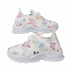zapatillas deportivas para niñas con estampado de mariposas