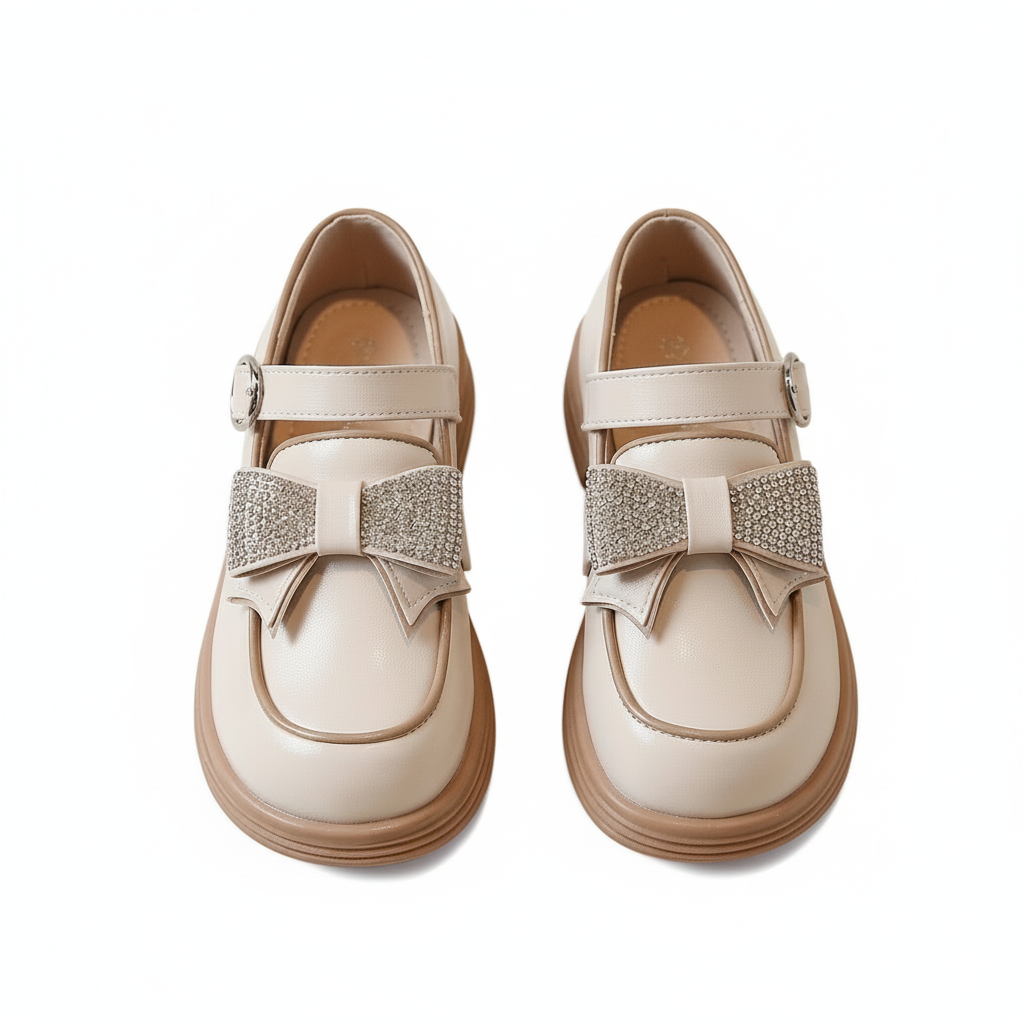 Zapato brillante para niñas con lazo elegante en España