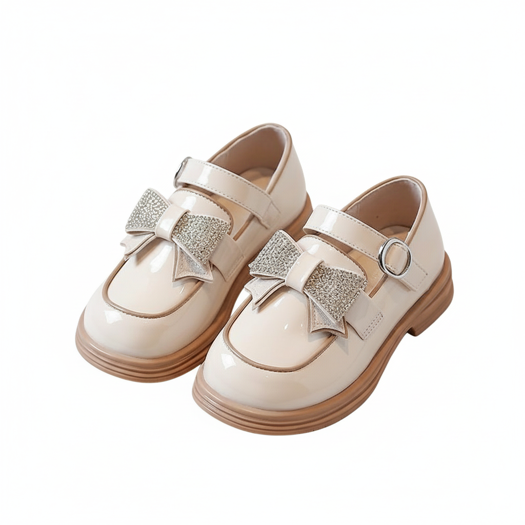 Zapato brillante para niñas con lazo elegante en España