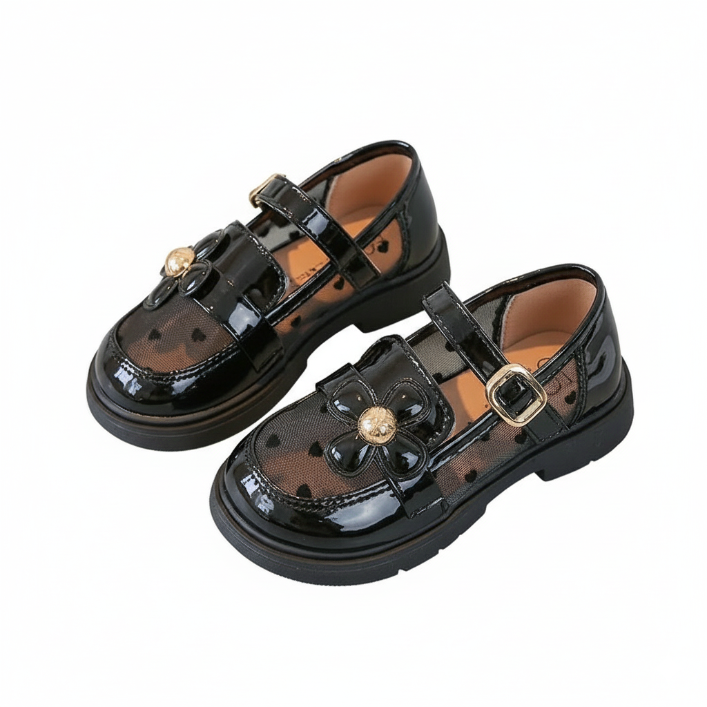 Zapato transparente decorativo con flor brillante de verano para niñas en España