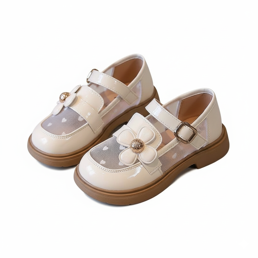 Zapato transparente decorativo con flor brillante de verano para niñas en España