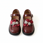 Zapato elegante para niñas con lazo adornado y colores brillantes vista completa