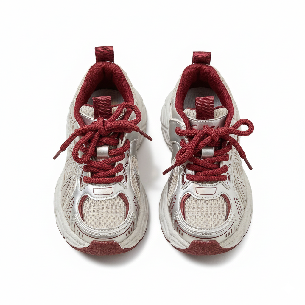 detalle zapatillas deportivas infantiles con diseño moderno