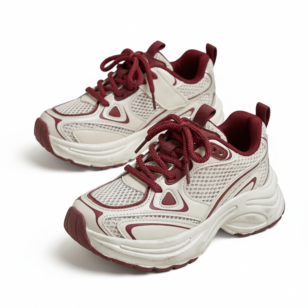 detalle zapatillas deportivas infantiles con diseño moderno