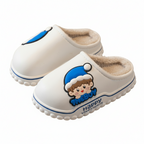 zapatillas infantiles con forro cálido y diseño de dibujos animados
