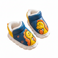 Botas de invierno con forro de piel suave y estampado de dinosaurios en 3D vista lateral