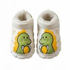 Botas de invierno con forro de piel suave y estampado de dinosaurios en 3D detalle estampado