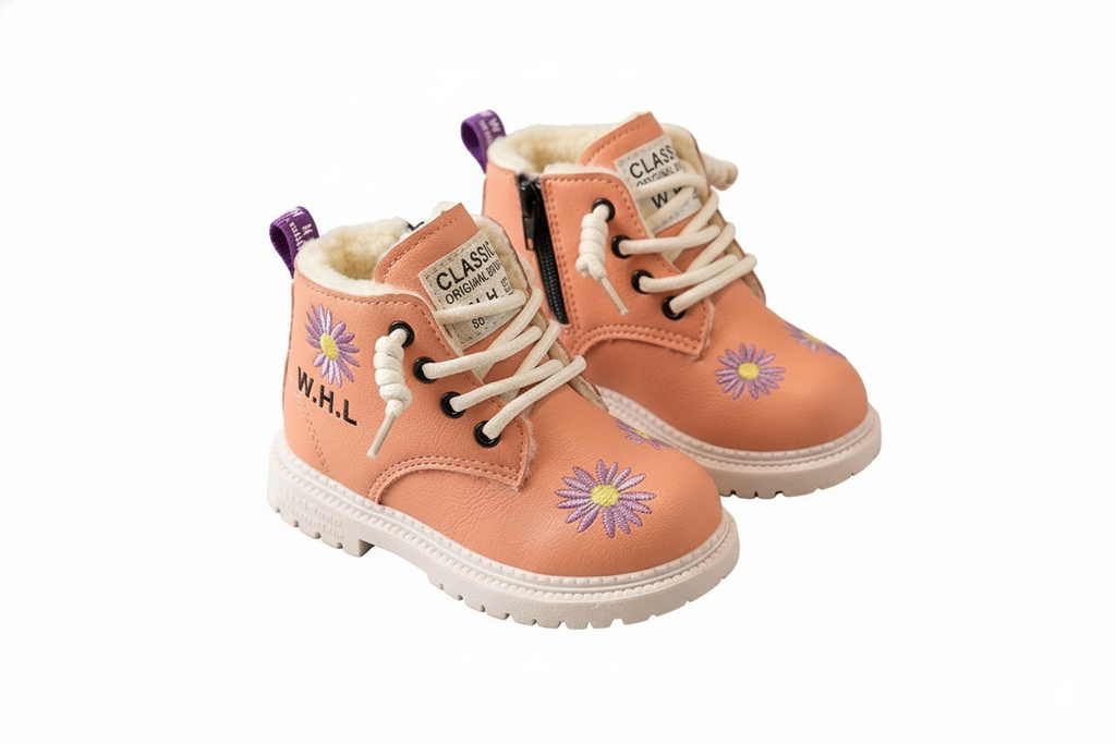 Bota de invierno con diseño moderno y atractivo bordado floral en España