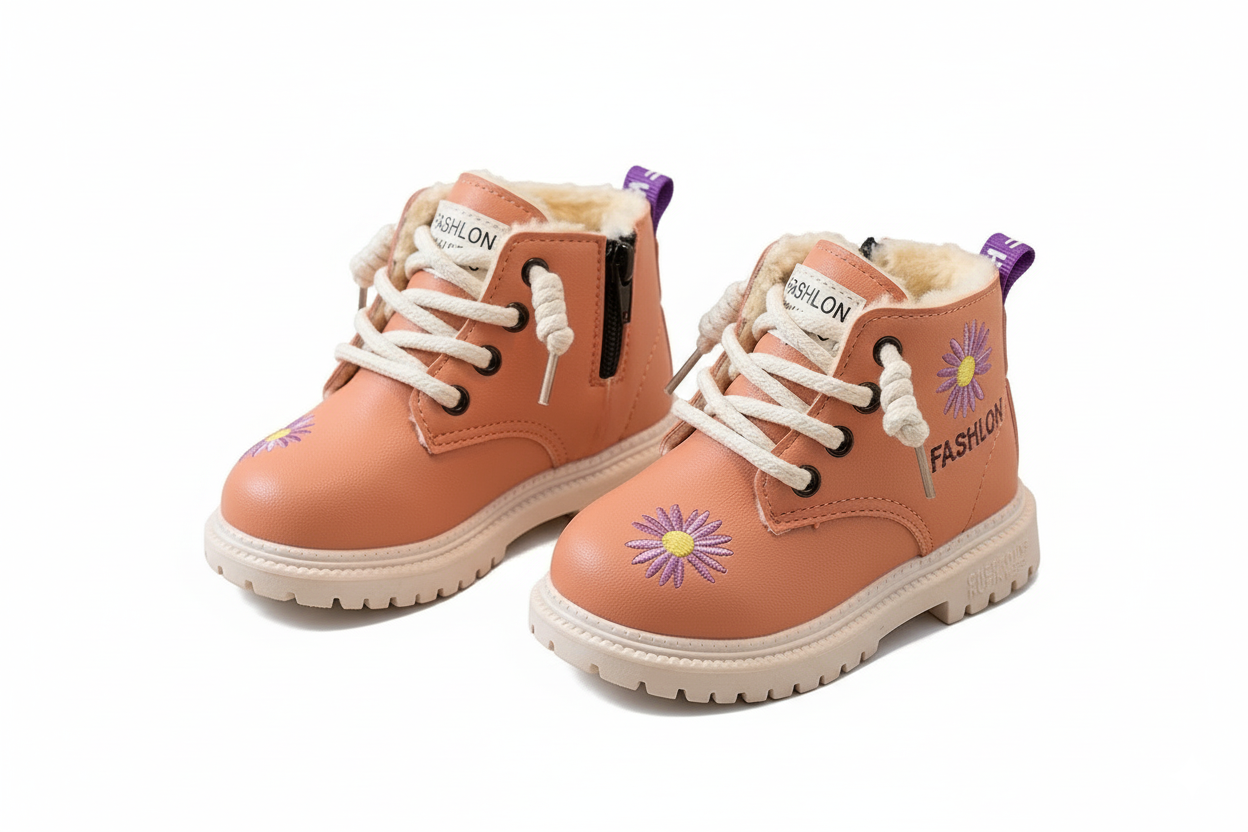 Bota de invierno con diseño moderno y atractivo bordado floral en España