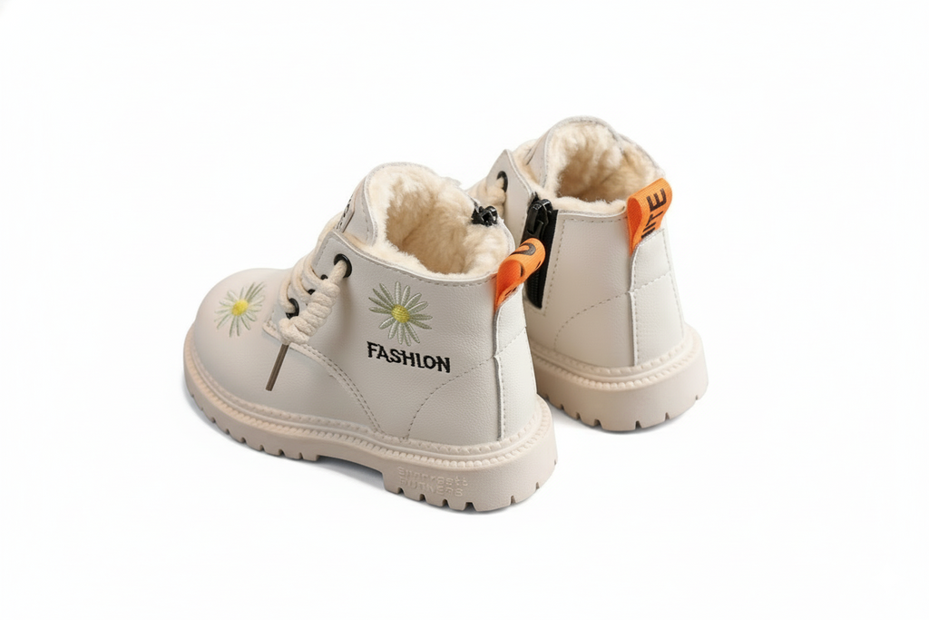 Bota de invierno con diseño moderno y atractivo bordado floral en España