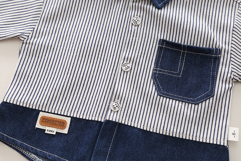 Conjunto niño 3 piezas ropa infantil: camisa, camiseta y pantalón vaquero en España