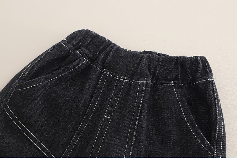 Conjunto bebé niño 3 piezas camisa tartán, camiseta y pantalón vaquero en España