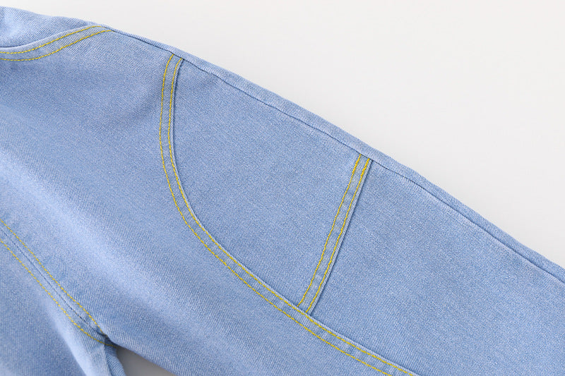 Conjunto niño 3 piezas ropa niño: chaqueta de algodón, camiseta de rayas y vaqueros cómodos en España