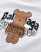 Conjunto bebé y niño 3 piezas ropa bebé: chaqueta estampada, camiseta con oso y pantalón gris cómodo en España