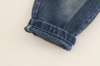 Conjunto infantil 3 piezas niño: camisa de cuadros, camiseta de algodón y pantalón vaquero en España