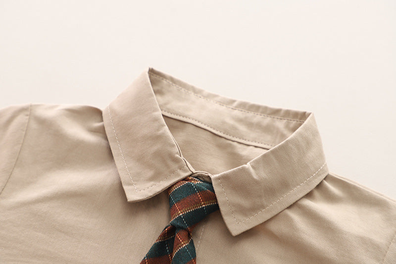 Conjunto niño elegante 3 piezas: chaleco de lana, camisa de manga larga y pantalón cómodo,Ideal para primavera y para clima otoñal  en España