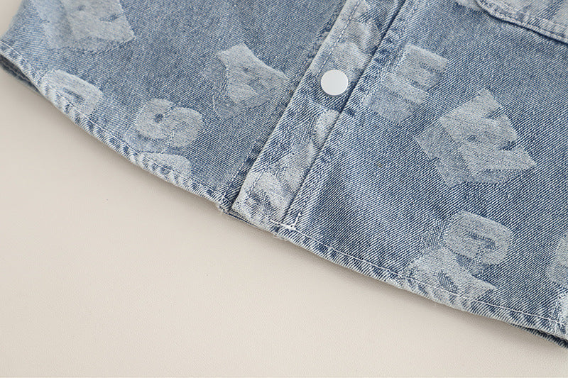 conjunto vaquero 3 piezas con chaqueta denim, camiseta de algodón y pantalón vaquero,Ideal para clima otoñal  en España