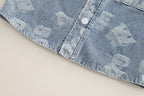 conjunto vaquero 3 piezas con chaqueta denim, camiseta de algodón y pantalón vaquero,Ideal para clima otoñal  en España