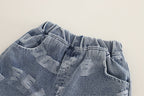 conjunto vaquero 3 piezas con chaqueta denim, camiseta de algodón y pantalón vaquero,Ideal para clima otoñal  en España