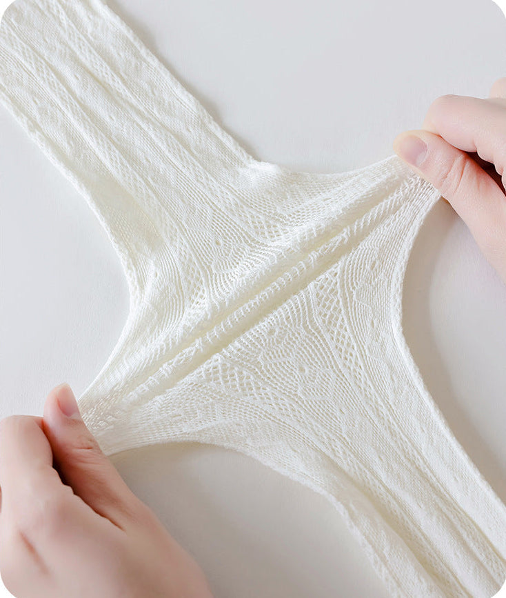 Medias tipo panty con diseño de malla decorativa elegante