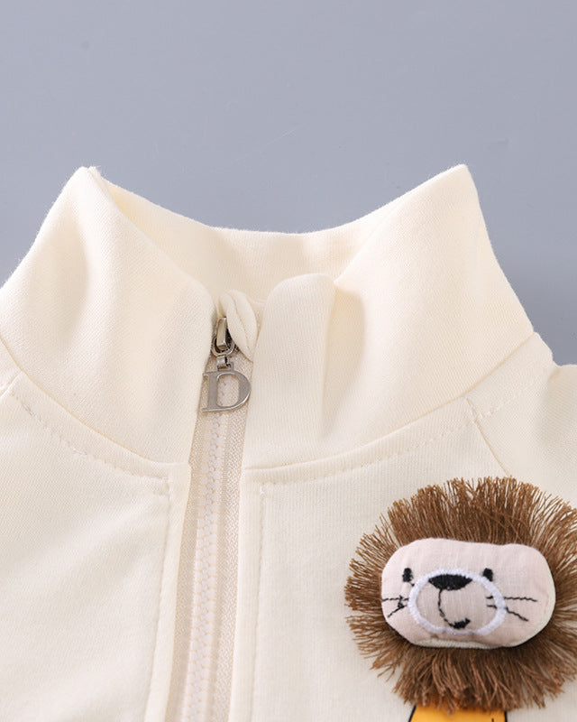 Conjunto deportivo niño 3 piezas con chaqueta, camiseta interior, pantalón y mini mochila chándal infantil invierno en España