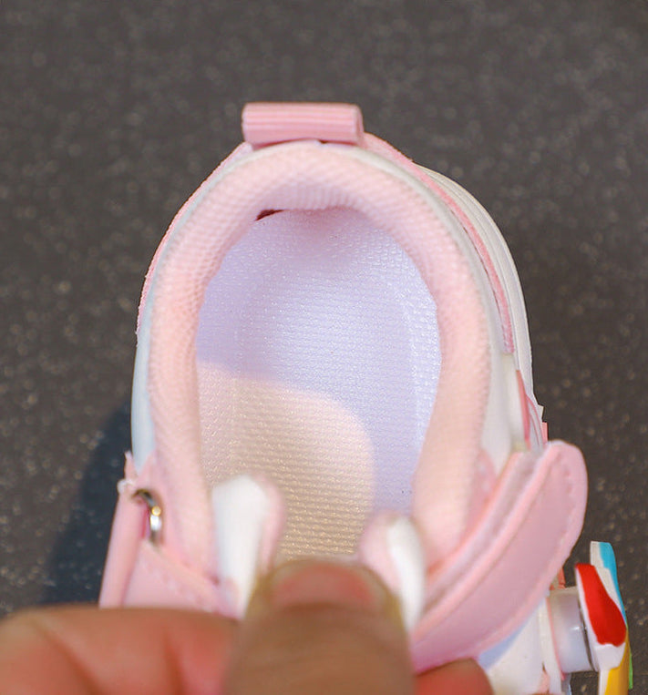 Tenis Ligeros de Panda Rosa para Niñas