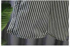 Conjunto niño 3 piezas: chaqueta negra, camiseta de rayas y pantalón beige | ropa niño elegante en España