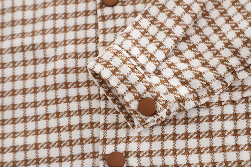 Conjunto niño 3 piezas ropa niño otoño invierno: camisa estampada pata de gallo, camiseta algodón y pantalón elástico en España