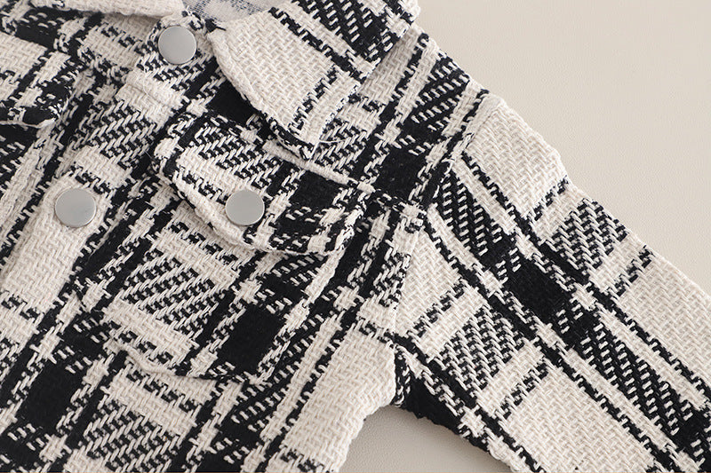 Conjunto bebé niño 3 piezas camisa tartán, camiseta y pantalón vaquero en España