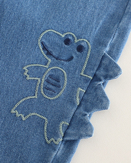 Conjunto infantil 3 piezas dinosaurios para niño: camiseta estampada, interior ligero y pantalón vaquero en España
