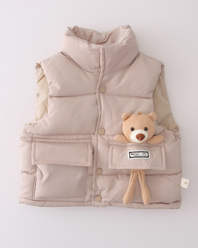 Conjunto de invierno bebé 3 piezas | ropa bebé invierno: sudadera, chaleco acolchado y pantalón con cintura elástica en España