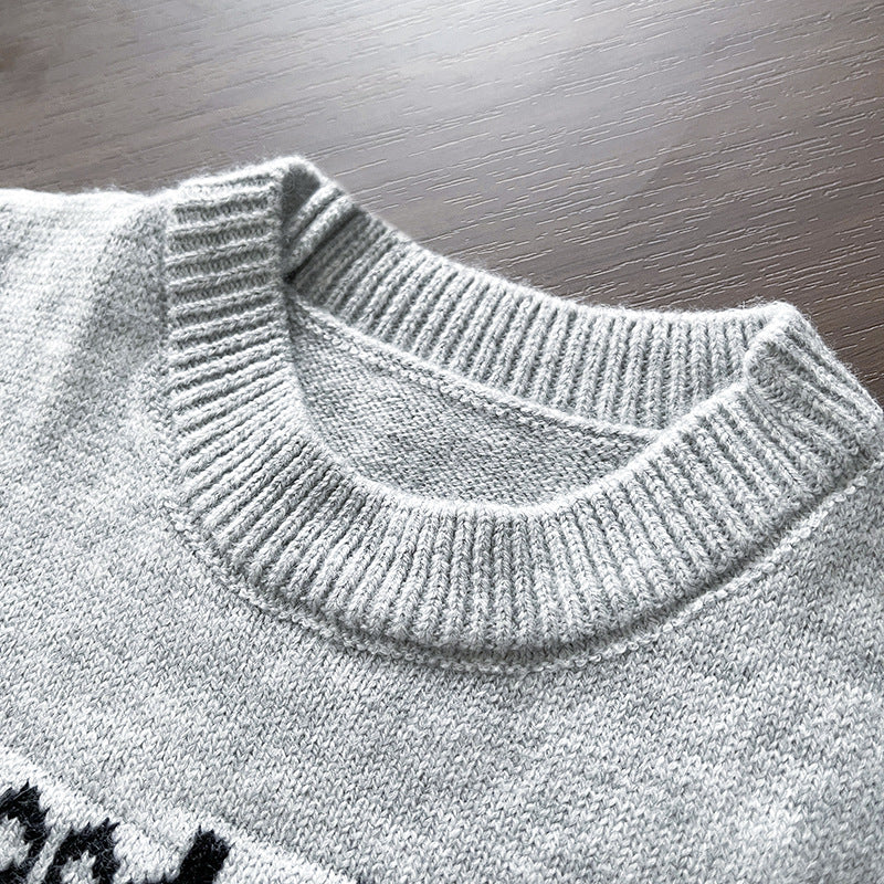 Conjunto niño invierno 3 piezas suéter con camisa integrada y pantalón vaquero estampado  en España