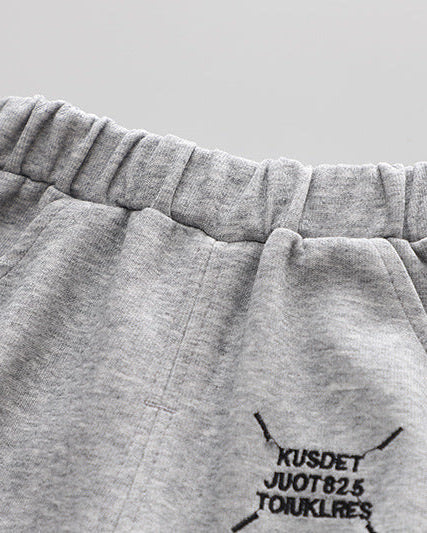 Conjunto bebé y niño 3 piezas ropa bebé: chaqueta estampada, camiseta con oso y pantalón gris cómodo en España