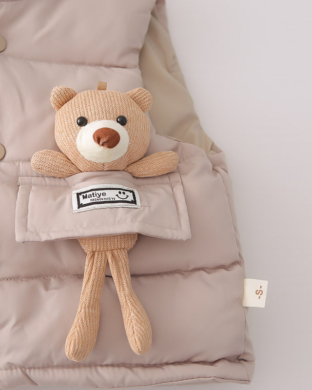Conjunto de invierno bebé 3 piezas | ropa bebé invierno: sudadera, chaleco acolchado y pantalón con cintura elástica en España
