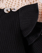 Conjunto niña elegante de cuadros con blusa de punto manga larga – ropa niña clásica moderna en España