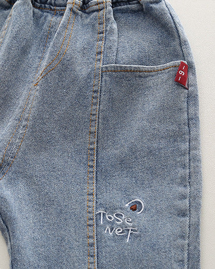Conjunto niño invierno ropa bebé 2 piezas sudadera manga larga y pantalón vaquero en España