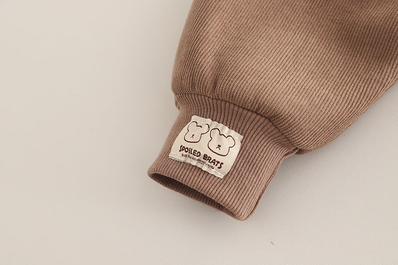 Conjunto bebé invierno 2 piezas chaqueta y pantalón felpa cálida,Ideal para clima otoñal en España