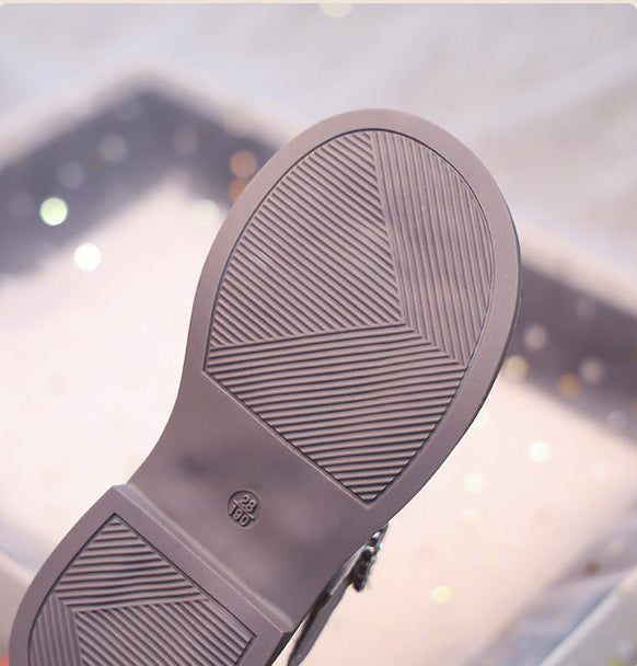 Zapato elegante para niña con diseño de flor de cristal brillante en España