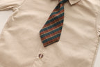 Conjunto niño elegante 3 piezas: chaleco de lana, camisa de manga larga y pantalón cómodo,Ideal para primavera y para clima otoñal  en España