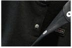 Conjunto niño 3 piezas: chaqueta negra, camiseta de rayas y pantalón beige | ropa niño elegante en España