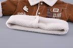 Conjunto bebé 3 piezas invierno chaqueta sudadera pantalón vaquero en España