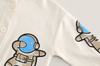 Conjunto niño 3 piezas ropa niño astronauta con chaqueta, camisa de cuadros y pantalón vaquero en España