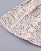 Conjunto niña 3 piezas invierno chaleco de piel, camiseta térmica y falda tweed ,Ideal para clima otoñal en España