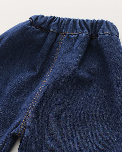 Conjunto niño 3 piezas sudadera y pantalón vaquero con estampado de oso estilo casual otoño, ropa infantil en España